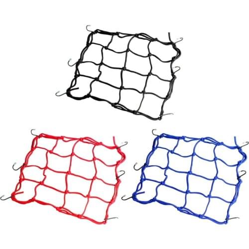 30x30cm Luggage Cargo Mesh Net Car Accessories Motorcycle Bike Helmet Holder 6 hooks Hold Mesh Net Bag Auto Car Styling Tool