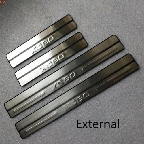 High-quality stainless steel Threshold bar Welcome pedal Anti-scratch protection car accessories For VOLVO XC60 2009-2017