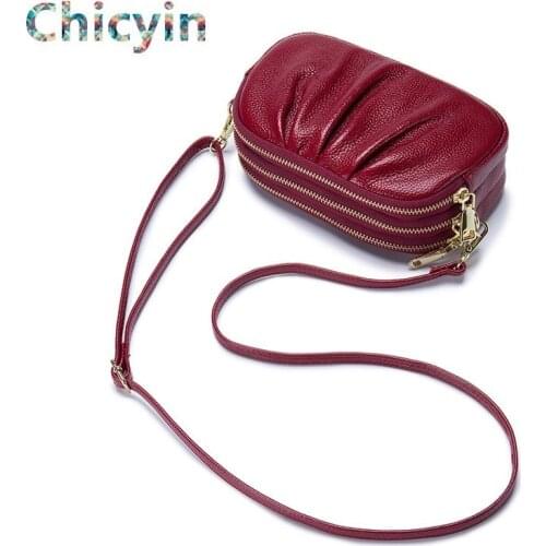 Top Quality Genuine Leather Crossbody Bag Clutch Bag Style Fashion Trend Women Handbag Messenger Bag Dual Purpose Leisure Bag