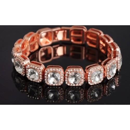 Hip Hop Jewelry Bling Iced Out Fashion Charm 12MM Prong Micro Pave Cubic Zircon Alloy Tennis Chain Bracelet Bling for Men Women