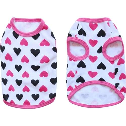 Print Pet Dog Vest Summer Pet Cat Clothes For Dogs Tshirt Cute Pets Dogs Clothing For Small Medium Dog Chihuahua Yorkshire Pug