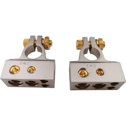 1 Pair Car Battery Terminal Connector Clamp Clips Negative Positive for Auto Car Durable Accessories 2GA/4GA/8GA QW