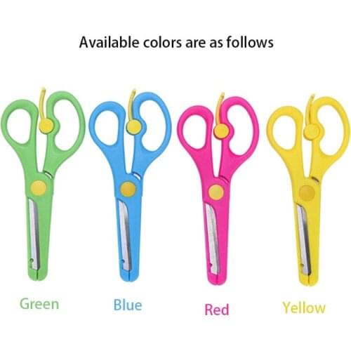 1Pc A Variety of Colors Optional Student Scissors 13.5cm Length Childrens Scissors DIY Handmade Art Stationery