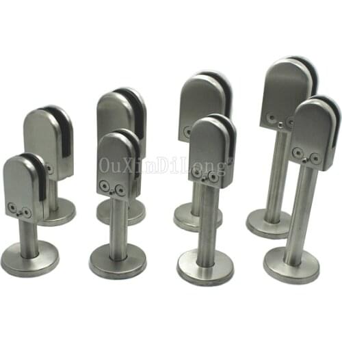 4PCS Floor Deck Mount Solid Stainless Steel Glass Clamp Clip Bracket Holder for 6-8mm/10-12mm Glass JF1765