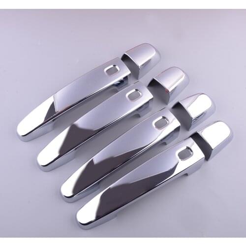 8pcs Silver ABS Smart Key Hole Door Handle Covers Trim Fit For Chevrolet Blazer 2019 2020 2021