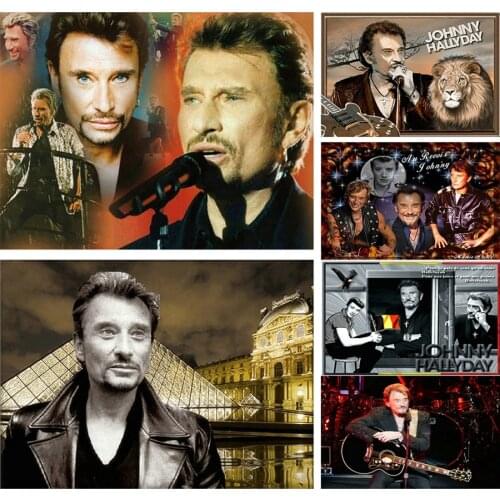 5D DIY French rock star diamond painting Johnny Halliday guitar mosaic diamond embroidery cross stitch rhinestone decoration nee