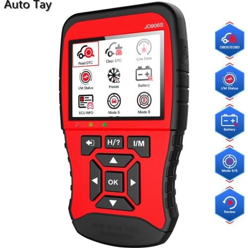 Professional Jdiag JD906 JD906S Car Diagnostic Tool Code Reader OBD2 Automotive Scanner Fault Scan Tools PK KW450 AL519 AD310