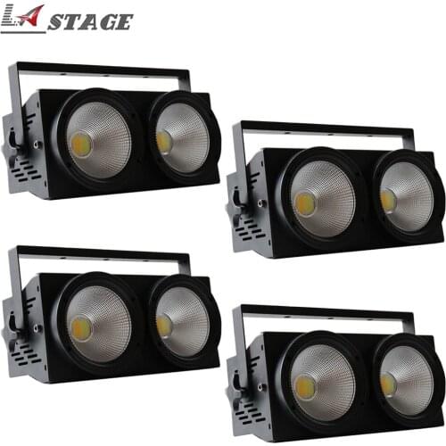 Free Shipping 4pcs/lot Flight Case 2x100W Warm White Color LED Audience Blinder Light Led Par Light