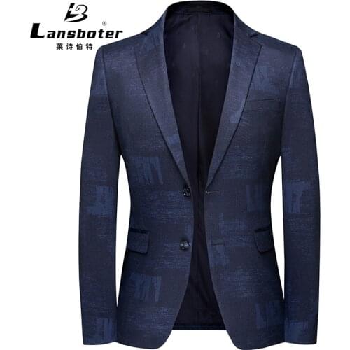 British Stylish Blue Blazer Men Quality Slim Fit Two Buttons Suit Jacket Men Terno Masculino Blazers Working Blazer Dress FS-203