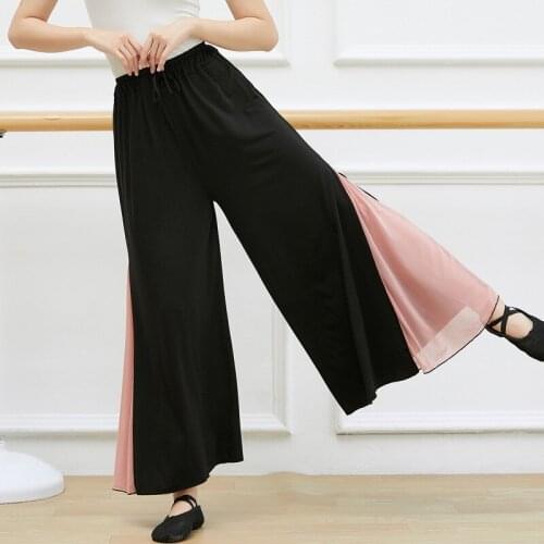 Adult Modal Mesh Belly Dance Palazzo Pants Wide Leg Trousers Costume for Women Practice Dancing Clothes Dancer Wear Clothing