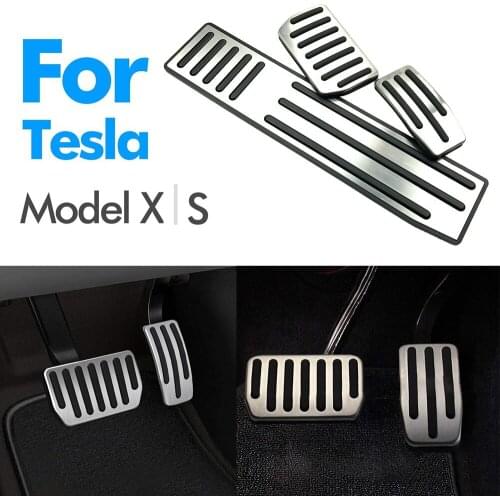 Car Brake Pedal Covers for Tesla Model S X Stainless Steel Gas Foot Rest Pedal Modified Pads Mats Cover Styling Auto Accessories