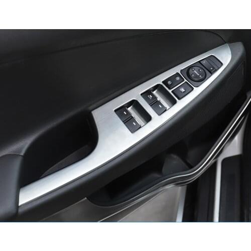 Four-door control panel stickers modified armrest decorative glass lift switch panel stickers For Hyundai Tucson 2015-2019
