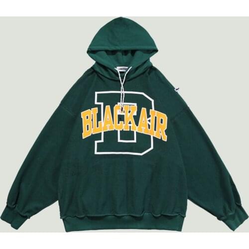 Streetwear Hip Hop Double-sided Hoodies Sweatshirts Mens Letters Printing Fashion College Style Oversize Pullover Men and Women