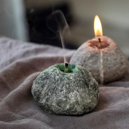 Stone Shape Candle Silicone Mold DIY Gypsum Plaster Crafts Mould Silicone Soap Candle Resin Molds