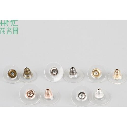 HOT Sale 50pcs/bag 6*11mm Earring Stopper Findings DIY Jewelry Findings Jewelry Accessories And Parts