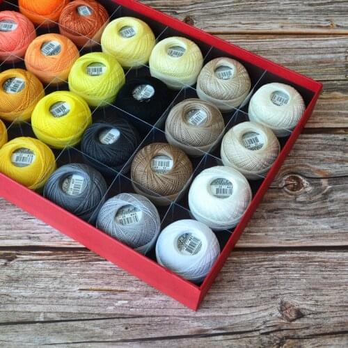 Cotton lace line Crochet kintting Tatting /Shuttle thread NO.20 gray white yellow 25g/roll 190meters thickness 0.5-0.6mm