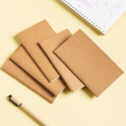 95*165mm pocket Travelers notebook portable notebook hardiron refill 32 sheets befriend travel journal kraft cover filler papers