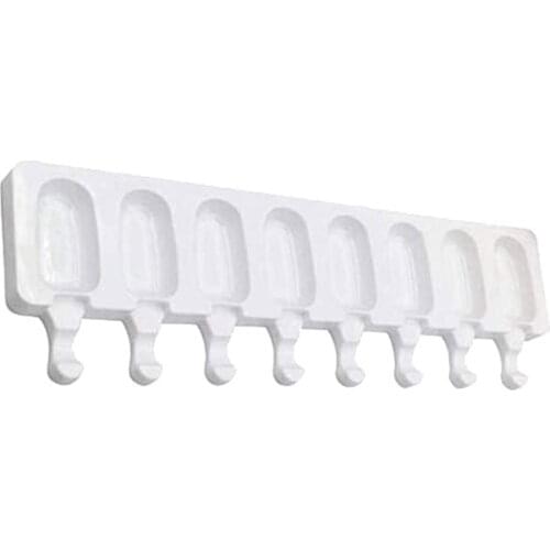 Kitchen Creative Ice cream mold 8 cell frozen silicone juice Popsicle maker Fruit Milk Kitchen Ice Cream Tools Accessories FN60