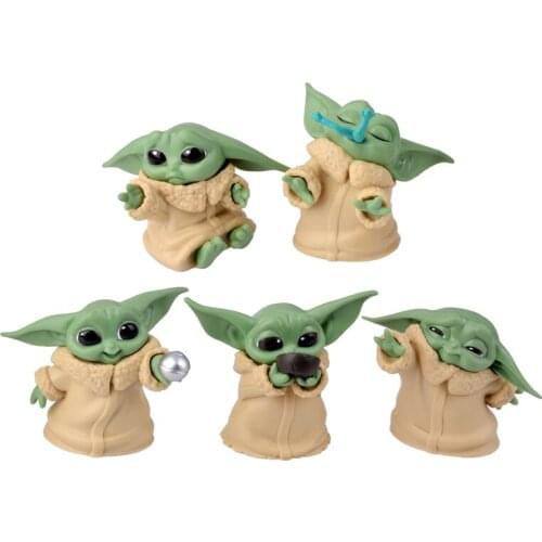 Hot Sale Animal 5Pcs/Set Star Wars Baby Yoda Collection Action Figure Toys For Childrens Birthday Gifts