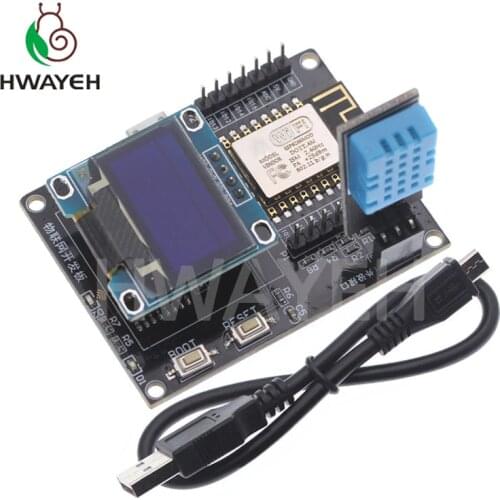 ESP8266 IoT Development Board + DHT11 humidity sensor +0.96 oled Display SDK Programming ESP-12F Wifi Module Small System Board