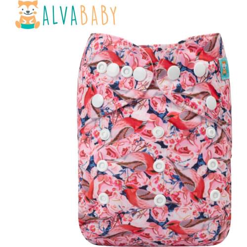 Alvababy Reusable Diapers Baby With 1pc Washable Microfiber Insert