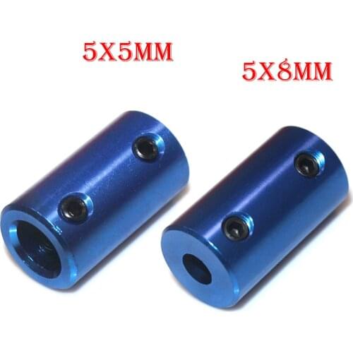 Aluminum Alloy Coupling Bore 5*5mm 5*8mm 8*8mm 3D Print Part Blue Flexible Shaft Coupler Screw Part For Stepper Motor Accessorie