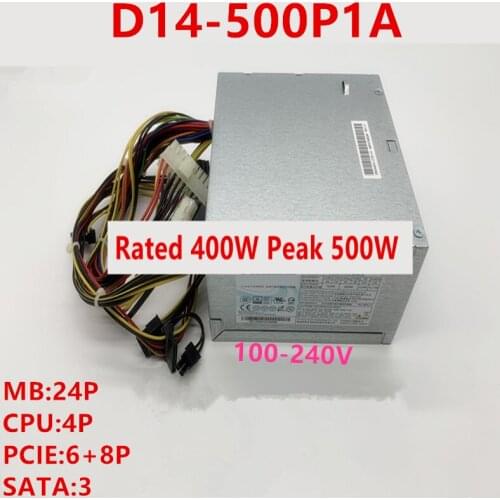 New PSU For Hipro Rated 400W Peak 500W Power Supply D14-500P1A