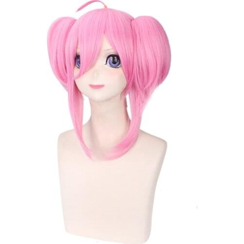 LOL Star Guardian Lux Cosplay Wig Pink Ponytails Cosplay Wigs Short Hair Wig Heat Resistant Synthetic wig Perucas