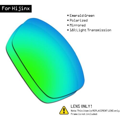SmartVLT Polarized Sunglasses Replacement Lenses for Oakley Hijinx - Emerald Green