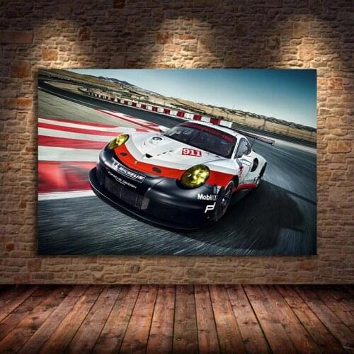 Supercar Canvas Posters and Prints Porsches 911 RSR Race Car Painting Wall Art for Living Room Home Decoration Cuadros