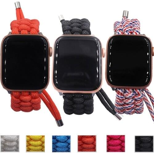 New Woven Nylon strap For Apple watch Band 42mm 38mm sport loop 44mm 40mm Bracelet For Iwatch Bands Series 5 4 3 2 Accessories