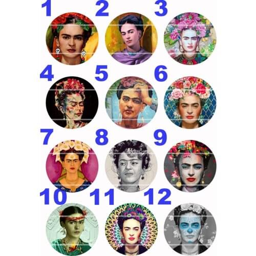 Handmade 10mm~30mm Colorful picture Round Glass Cabochons for Necklace Decoration and Phone Chain Accessaries60/PCS-176