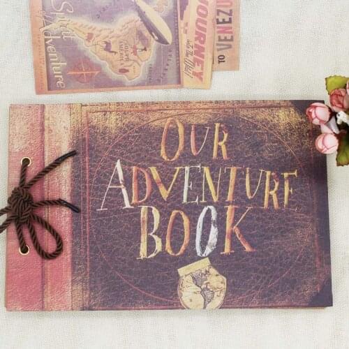 Vintage Kraft Black Paper Sheets Card Our Adventure Book Travel Album Handmade DIY Photo foto Scrapbook Photo Album WF1020