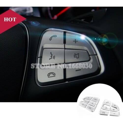 Inner Steering Wheel Button Trim Cover 12pcs For Benz GLE W166 /Coupe C292 2015-2019 Car accesories interior Car decoration