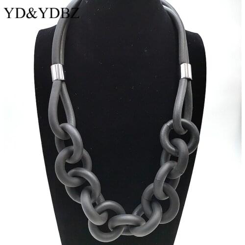 YD&YDBZ New Arrival Punk Pendant Necklaces By Designer Women Jewelry Rubber Material Circle Choker Necklace Clothing Accessoris