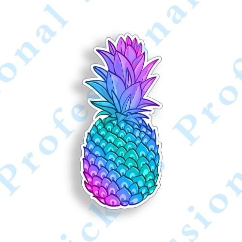 Funny stickers Blue Purple Pineapple Sticker Beach Cup Cooler Car Vehicle Window Bumper Decal Motorcycle Vinyl Decals
