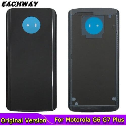 Rear Back Battery Door Housing Cover Case With Glue Adhesive Sticker For Moto One G6 Plus G7 Power One Macro G9 Play E7 X4 G10
