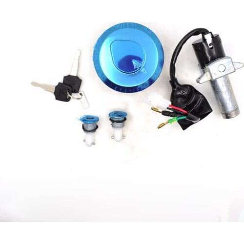 Motorcycle Ignition Switch Lock+Fule Gas Cap Cover+Side Cover Lock+2 Keys for Honda WH125-B WH125 Spare Parts 35010-KPN-J00