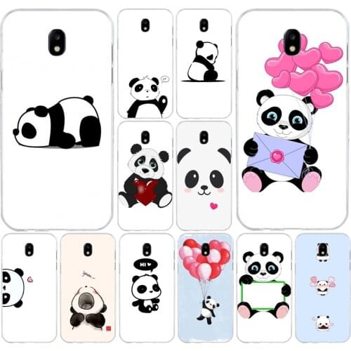 25AS Panda Cartoon Soft Silicone Tpu Cover phone Case for Samsung Galaxy J2 J3 J4 J5 J6 J7 Prime 2016 2017 Plus 2018