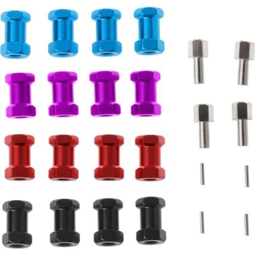 4pcs Metal Axle Widen 12mm Hexagon Wheel Adapter 15mm/20mm/25mm For 1/10 RC Crawler Cars TRX4 RC4WD D90 D110 Axial Scx10 90046