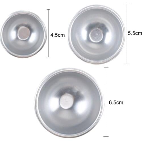 6Pcs DIY Bath Bomb Mold Sphere Round Ball Molds Tool Supplies S55