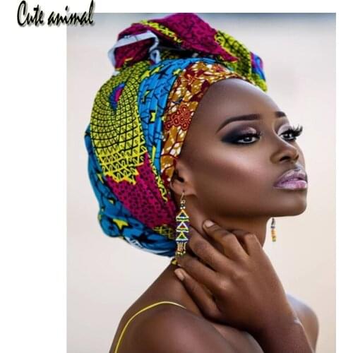 Daimond Painting 5D Full Square Round African woman portrait Picture Diy Diamond Embroidery Cross Stitch Mosaic Wall Decor New
