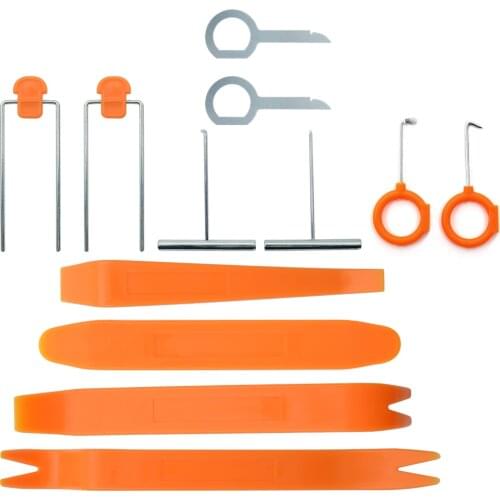 Car-styling 4Pcs Pry Installer Removal Trim Audio 12pcs Car Radio Door Panel Cockpit Tools Oto Teypleri For Car Accessorie