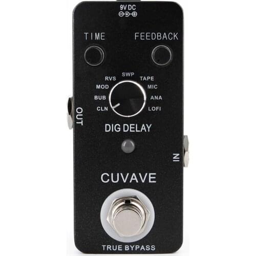 CUVAVE DIG DELAY Guitar Effect Pedal with 9 Delay Types True Bypass Electric Guitar Effects Stompbox