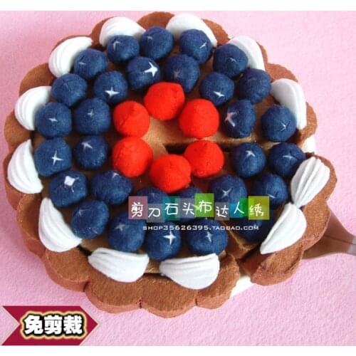 DIY food snacks / Blueberry Cake Fabric Felt kit Non-woven cloth Craft DIY Sewing set Handwork Material DIY needlework supplies