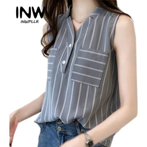 INWPLLR Sleeveless Blouses