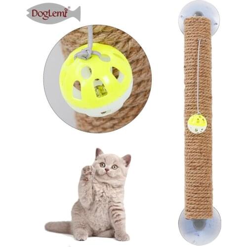 Pet cat scratcher tree board cats toy cardboard for cat kitten window toy sucker funny interactive toy with bell rascador gato