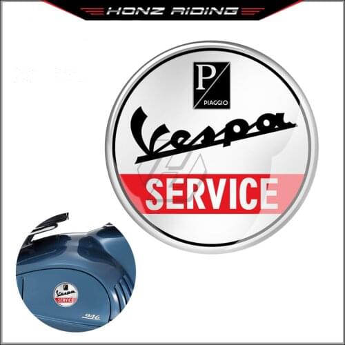 For Piaggio Vespa Service Sprint GTS GTV LX PX GS SS PRIMAVERA Etc 3D Motorcycle Round Sticker