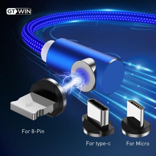 GTWIN Magnetic Micro USB Cable Fast Charging Type C Charger Magnetic Charge Phone Cable For iPhone Samsung Xiaomi USB C cable
