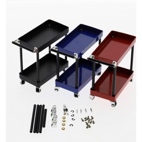 Metal Simulation Climbing Car Tools Rack for TRX4 SCX10 RC Car Accessories Maintenance Trolley Metal Tool Storage Holder